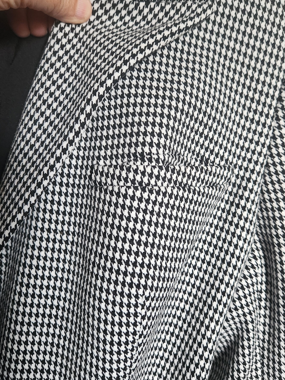 Express Women's Black & White Houndstooth Blazer Jacket Size Small - Picture 3 of 13